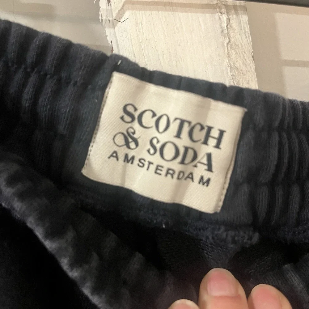 Scotch & Soda Unisex‎ Organic Cotton Navy Teal Detail Jogger Sweatpants Size M